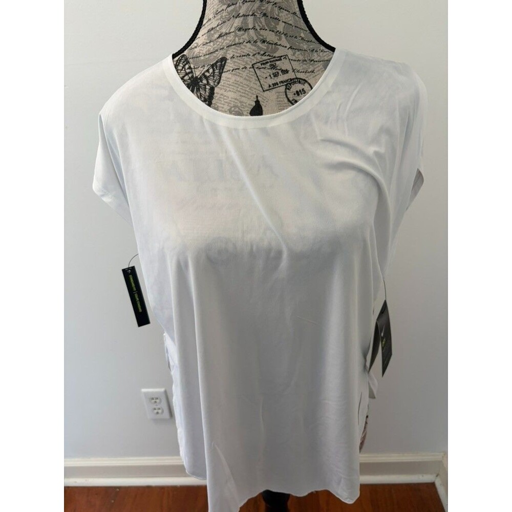ike Dri-Fit Women's Short Sleeve Running T-Shirt White Size (Large)